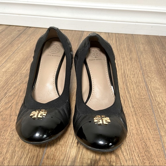 Tory Burch | Jolie Ballet Wedge w/ Small Logo | Leather w/ Patent Toe Size | 6.5 - Picture 7 of 8